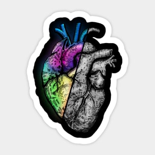 HEART IN HALF Sticker